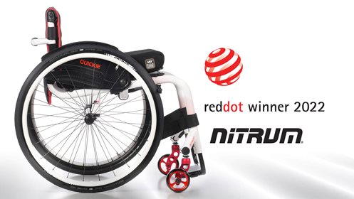 Vozík QUICKIE Nitrum obdržel ocenění Red Dot za špičkový design
